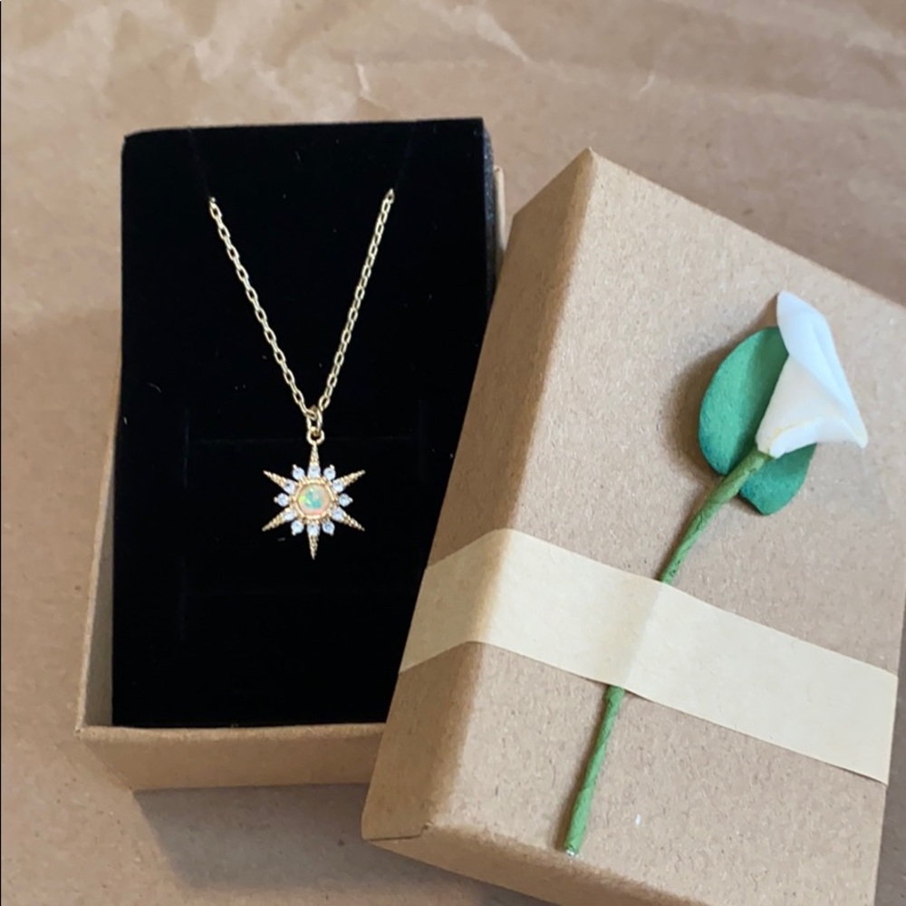 Leila, Opal Starburst Necklace - Picture 8 of 9